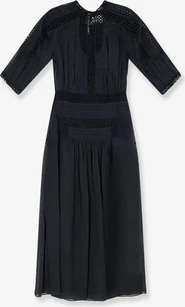 Isabel Marant Vestito Pamena in viscosa e lino con ricami - MARANT ETOILE - gender_Woman
