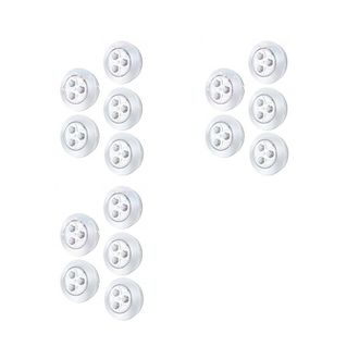 OEM Paquete De 15 Luces Led Inal&aacute;mbricas Con Alimentaci&oacute;n Por Bater&iacute;a, Tipo Pulsador, Para Pasillo, Cocina, Dormitorio Y Ba&ntilde;o