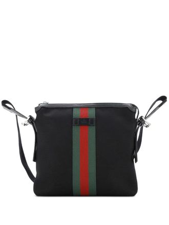 Gucci Web Messenger Bag Techno Canvas Medium crossbody bag - Black