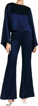 Line & Dot Avanelle Flare Pants In Navy