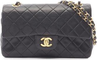 Chanel 1989-1991 Small Classic Lambskin Double Flap shoulder bag - Nero