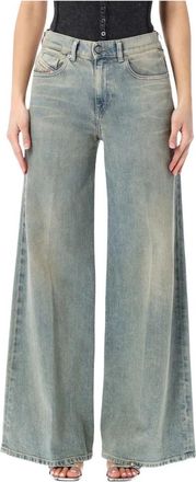 Diesel 1978 D-Akemi Flare Jeans - Dames - Loose Fit Jeans - Blauw - W27 - Katoen - Jeans