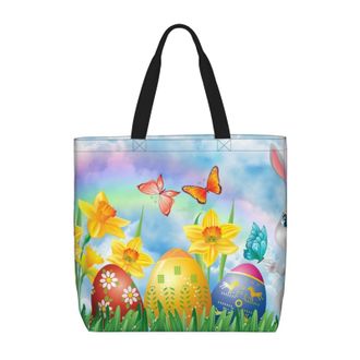 Generic Women Handbag Happy Easter Womens Tote Bag Lightweight Retro Crossbody Bags, For Swim, Gym, School, Wedding, Work