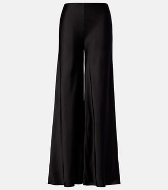 Norma Kamali Pantaloni a gamba larga in raso