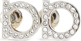 Ferragamo Orecchini Gancini con cristalli - Effetto metallizzato