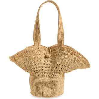 Reformation Sonia Raffia Hat Bag in Natrual Raffia at Nordstrom