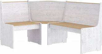 vidaXL Vidaxl - Corner Bench reine 151 cm Honey Brown&White Solid Wood Pine