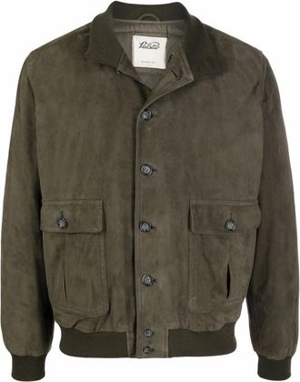 Valstar ino High Neck Suede Jacket - Heren - Bomber jackets - Groen - XL - Wol - Jassen
