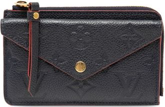 Louis Vuitton Marine Rouge Navy Leather Coin Purse/Coin Case (Pre-Owned)