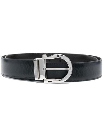 Ferragamo leather buckle belt - men - Calf Leather - 115 - Black