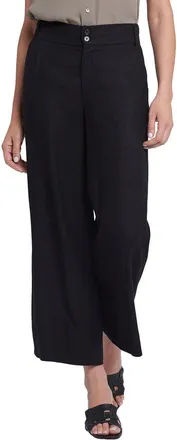 NYDJ Nydj Waverly Black Linen-Blend Trouser Jean