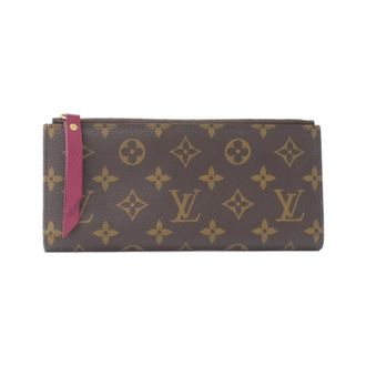 Louis Vuitton Brown Coated Canvas Long Wallet (Bi-Fold) (Pre-Owned)