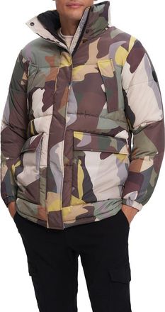 Noize Tamar Camo Print Puffer Jacket in Khaki Camo at Nordstrom Rack, Size Medium