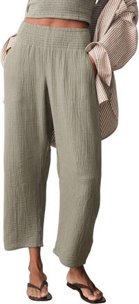 Marine Layer Cali Smocked Waist Double Cloth Pants in Sea Spray at Nordstrom, Size X-Small