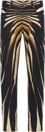 Roberto Cavalli Pantaloni a righe - Oro
