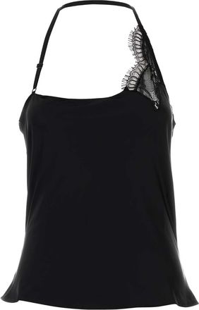 Courrèges Black Stretch Satin Top