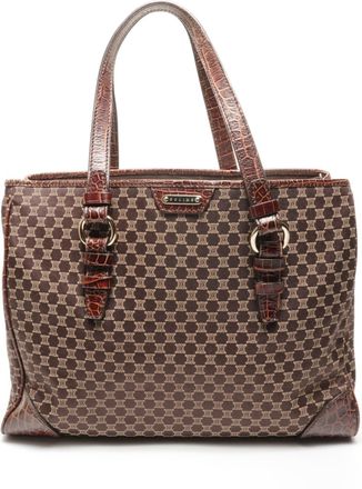 Celine Macadam Brown Canvas Tote Bag (Pre-Owned)