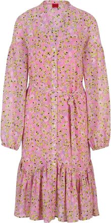 HUGO BOSS Hugo Dames/Dames Kawarda-1 Bloemenjurk (Roze)