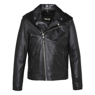 Schott NYC Perfecto Slim Jacket - Heren - Leren en Su&egrave;de Jassen - Zwart - S - Leer - Jassen