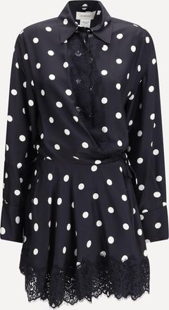 Sportmax Abito in pizzo a pois con coulisse Woman 42