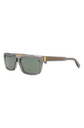 Dunhill 57mm Square Sunglasses in Grey Grey Green at Nordstrom Rack
