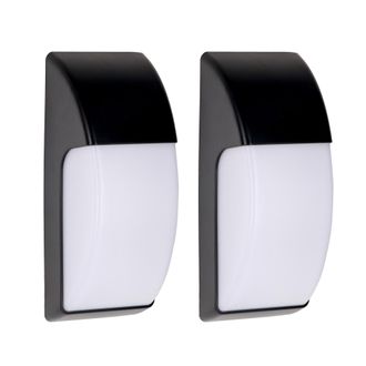 Forlight Area - (2uds) Aplique De Pared Exterior Para Bombilla E27. Aplique Exterior De Pared O Techo Para Jard&iacute;n Y Terraza. L&aacute;mpara De Pared Impermeable Ip65.