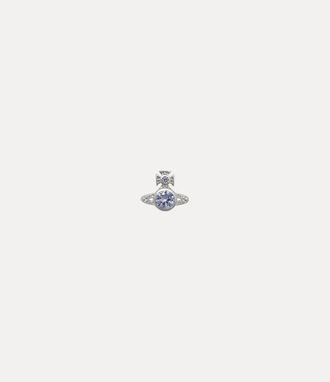 Vivienne Westwood Man. London Orb Single Stud Platinum-ash-blue-cz Platinum-ash-blue-cz Men