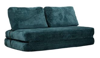 Mauro Ferretti Sof&aacute; cama en tejido boucl&eacute; de petr&oacute;leo comprimido 150x100x80 cm