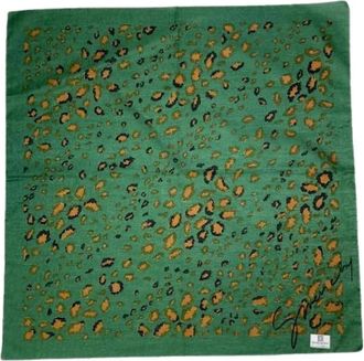 Givenchy Pre-owned Zijden Sjaal - Dames - Vintage Accessoires - Groen - ONE Size - Vintage