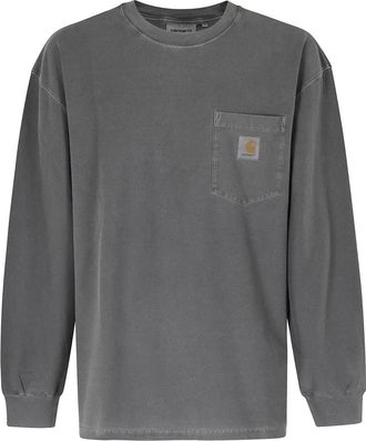 Carhartt Work in Progress L/S Loose Pocket T-Shirt - Heren - Longsleeves - Zwart - S - Katoen - Tops