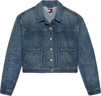 Tommy Jeans Pleated Trucker Jacket - Heren - Spijkerjassen - Blauw - S - Katoen - Jassen