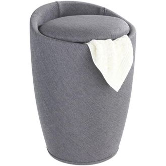 WENKO Taburete Candy Gris Aspecto De Lino