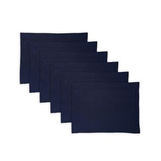 Solino Home Linen Placemats - Sonoma - Set of 6, 14 x 19 in Indigo Navy at Nordstrom, Size Medium