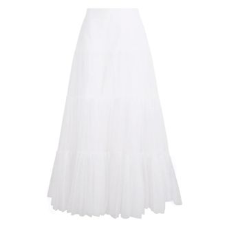 Philosophy di Lorenzo Serafini Lange Wijde Rok - Dames - Rokken - Wit - Maat: XS Polyamide