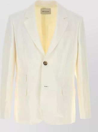 Ami viscose blend tailored blazer notch lapel