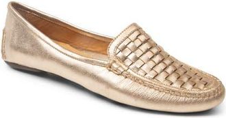 Patricia Green Kelly Woven Driving Loafer in Gold at Nordstrom, Size 6.5