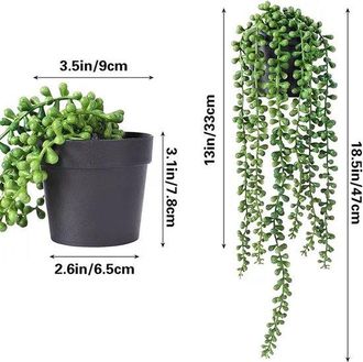OEM Planta Colgante Artificial, Planta De Eucalipto Artificial En Maceta, Para Interiores, Dormitorio, Ba&ntilde;o Estilo Bohemio, Hogar, Estilo 10