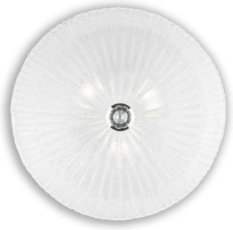 Ideal Lux Ideal Lux - Shell - 3 Light Indoor Flush Wall / Ceiling Light Chrome with Clear Glass, E27