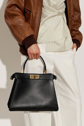 Fendi Peekaboo Medium Hand Bag, Womens, Black