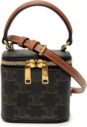 Celine Pre-owned Celine Mini Triomphe Coated Canvas Vanity Case Ladies ZHDR7J187IL2JBT1