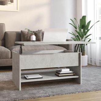vidaXL Vidaxl - Mesa De Centro Madera Contrachapada Gris Hormig&oacute;n 80x50x40 Cm