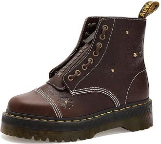 Dr. Martens Sinclair Flower Womens Boots Dark Brown : UK 9 (US Womens 11) M, Leather