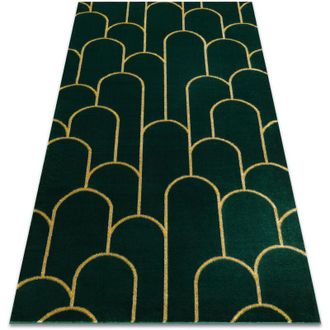 RugsX Tappeto emerald esclusivo 1021 glamour, elegante art deco, verde bottiglia / oro green 200x290 cm