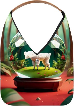 Generic Alpacas Crystal Ball Reusable Lightweight Grocery Bags - Foldable Into Compact Pouch, Washable & Sturdy, Multipurpose for Shopping and Travel