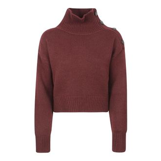 Yves Salomon Pullover 49cm - - Knitwear - Donna - Rosso - M