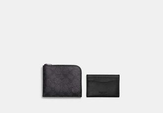 Coach 3-In-1 L-Zip Wallet In Signature Canvas