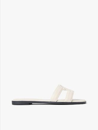 Tommy Hilfiger Leather TH Monogram Strap Mules