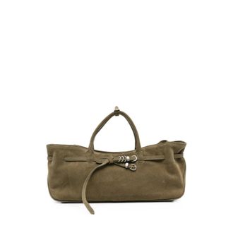 Margesherwood Grandma Used Buckle-detail Suede Tote Bag