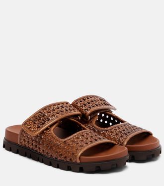 Miu Miu Woven leather sandals