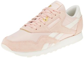 Reebok Women Classic Nylon Sneaker, Possibly Pink F23-R/Possibly Pink F23-R/Chalk, 7.5